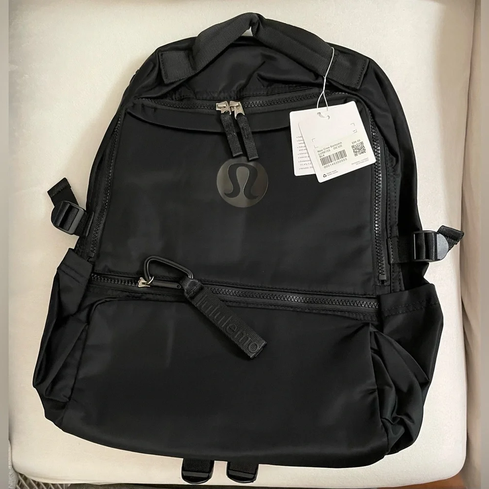 NWT Lululemon New Crew Black Backpack 22L